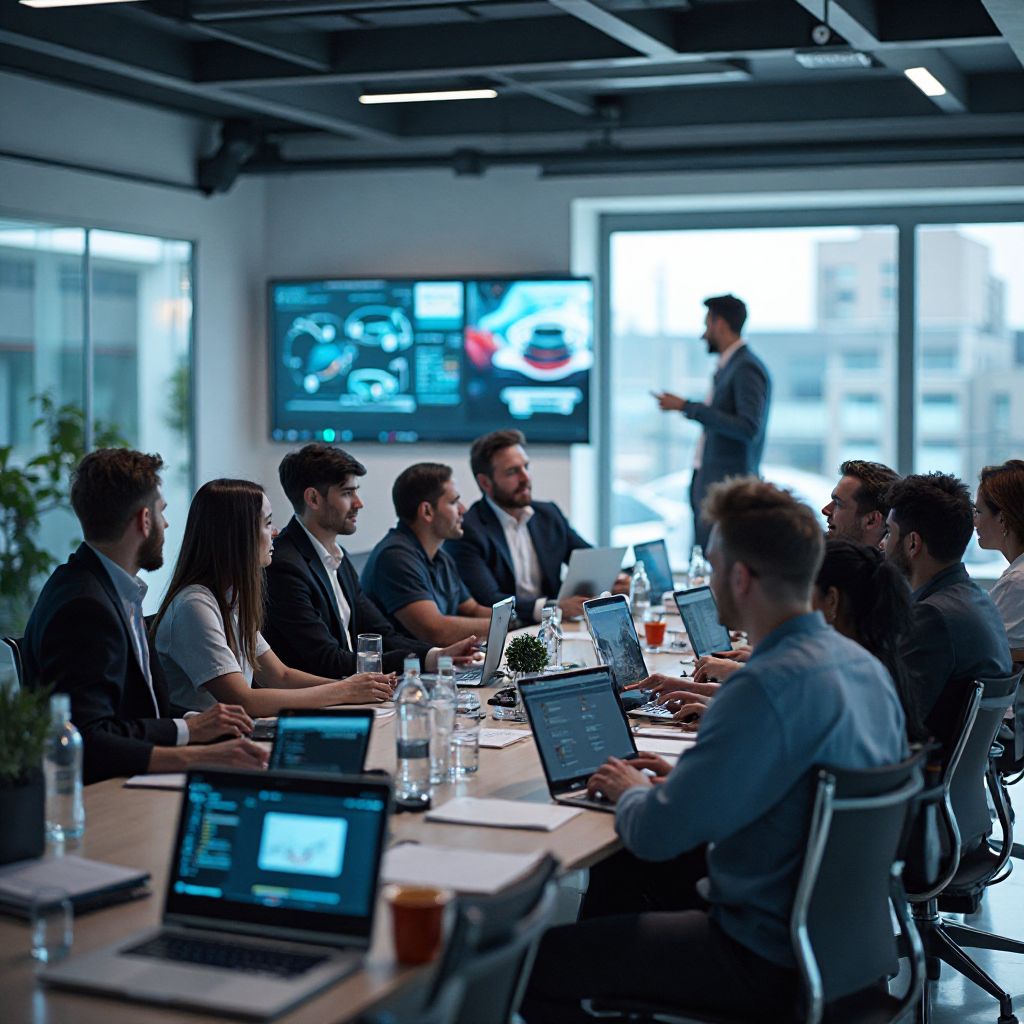 Equipo de profesionales en oficina central